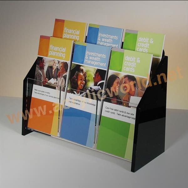plastic table top brochure holder 12 pockets